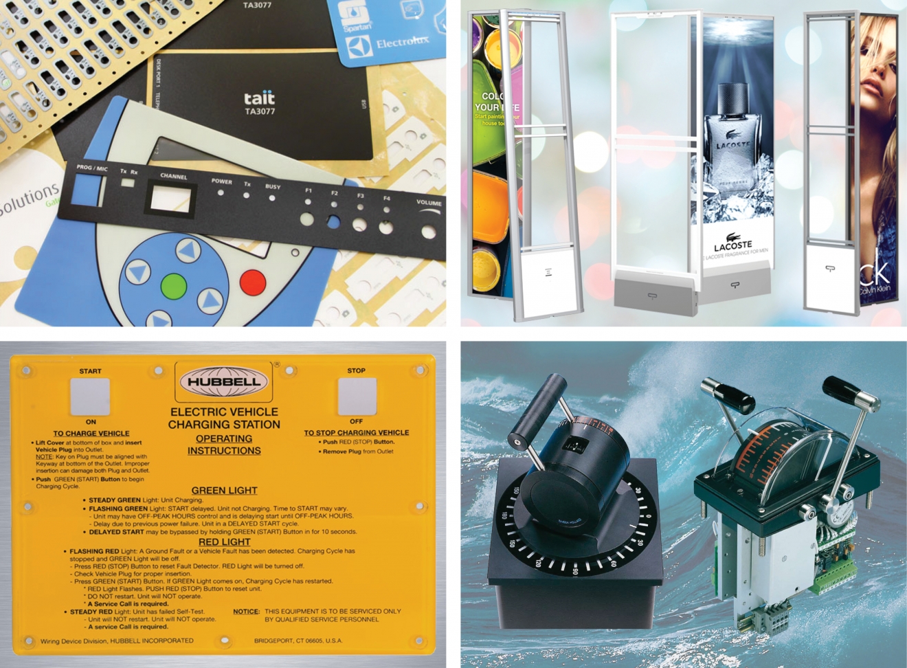 collage van 4 afbeeldingen van drukwerk producten